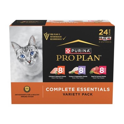 Purina Pro Plan Complete Essentials Chicken, Turkey 3.5 Ounce (Pack of 24)