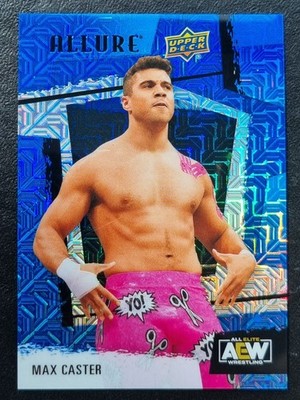 2022 AEW Max Caster BLUE RAINBOW /35 ALLURE Trading Card #102769