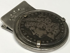 1883-P 1 Silver Morgan Dollar - Swank Money Clip