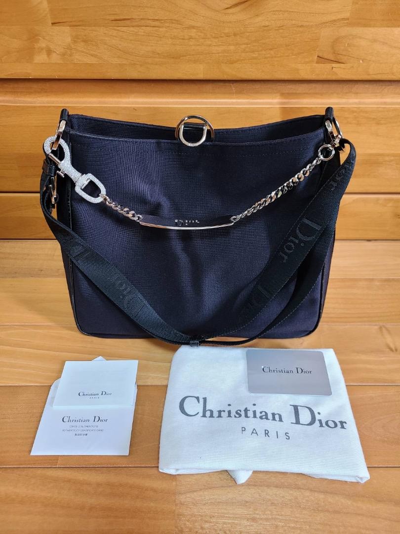 Dior Black Leather Shoulder Bag Authentic F0512483