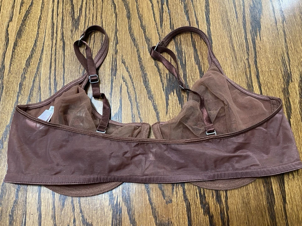 Victoria's Secret Precioso Sexy Sujetador Moca con Aros 38D Floral Transparente Cierre Frontal Foto 2 de 4