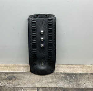 CUSTOM BLACK LEATHER LOWER DASH TANK PANEL COVER 2009 HARLEY DAVIDSON SOFT TAIL