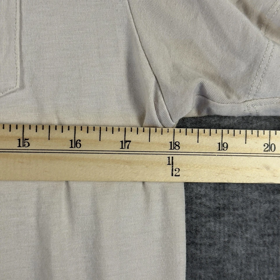 Camisa William Rast Para Hombre Mediana Marfil Algodón Pima Modal Elastizado Bolsillo Cuello Redondo Foto 4 de 4