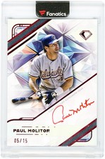 Paul Molitor Brewers Signed 2025 Topps Diamond Icons White #WPA-PM #5/15 Card
