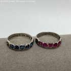 925 Sterling Ruby & CZ Paw Rings 4.1g — photo 1