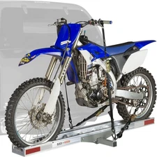 Motorcycle Hitch Carrier w/Loading Ramp Lightweight Aluminum 400 lb. Anti-Rattle