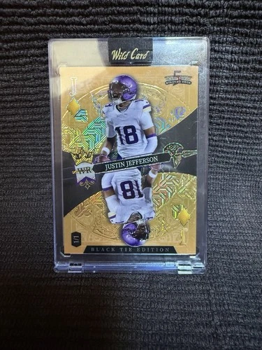 Wild Card 2026 5 Card Draw Black Tie Justin Jefferson Vikings 1/1 #1