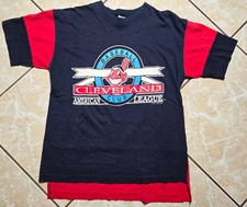 Vintage 1994 Logo 7 Cleveland Indians Chief Wahoo Blue T Shirt Men's Medium USA