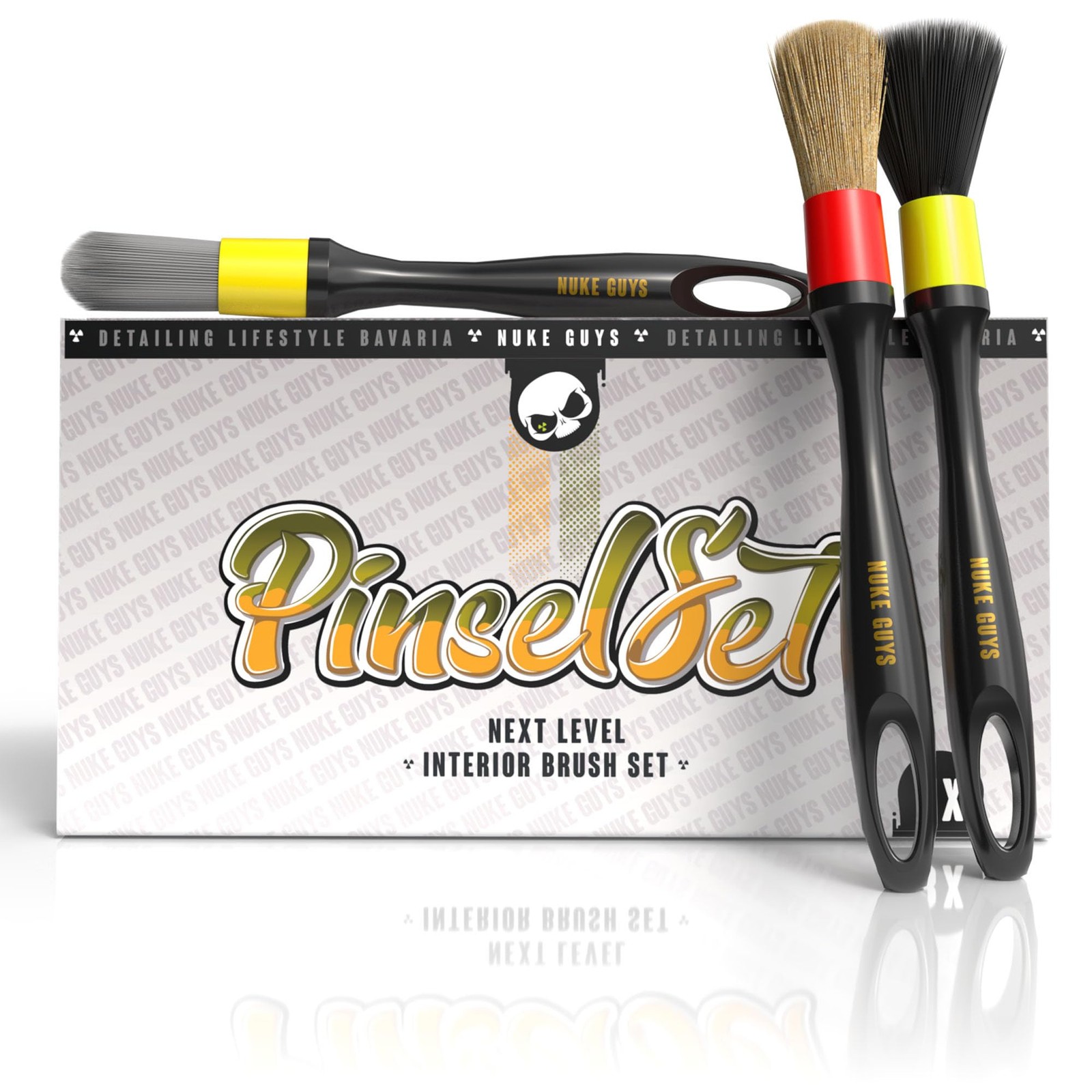 Pinceau de nettoyage pour voiture de qualité supérieure avec poils mixtes durables
