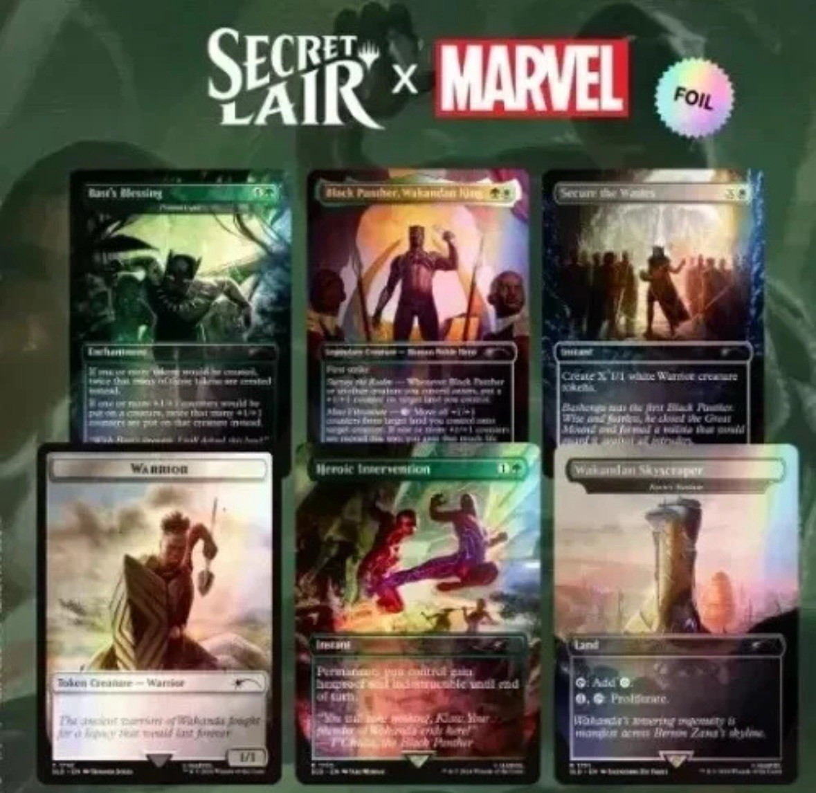 マジック：ザ・ギャザリング Secret Lair x Marvel's BlackPanther Foil Amazon.com: Magic the Gathering Secret Lair x Marvel's Black