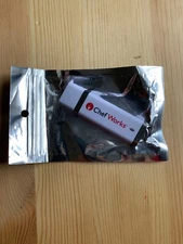 Sealed USB Drive White Silver Red Black Chef Works With Strap Loop