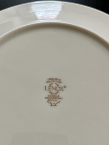 Set Of 2 Vintage Lenox Eternal Salad Plates 8” Ivory Bone China With Gold Trim - Picture 8 of 8
