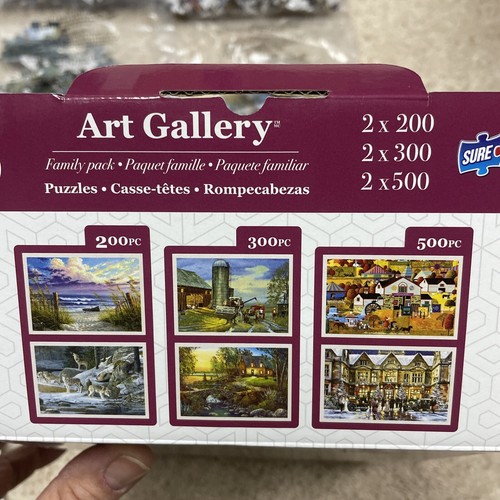 6 Art Gallery Family Pack Puzzles SureLox Premium Quality TCGtoys New/Sealed Bag - Picture 7 of 12