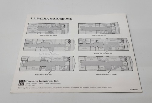 Vintage 1970s La Palma Motorhome / RV Brochure Set - Anaheim CA - 第 8/11 張圖片
