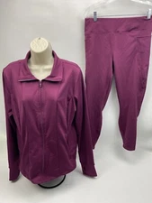 Members Mark Jogger Pant Suit Women's Size XL, Purple, Free Shipping