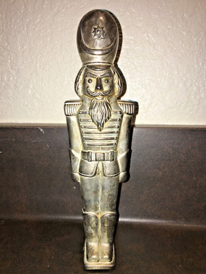Godinger Spielzeug Soldat Nussknacker Silber Kunst Firma 1993 Vtg Weihnachtsdeko