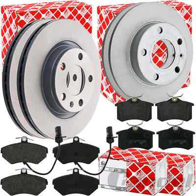 FEBI BREMSSCHEIBEN + BELÄGE VORNE+HINTEN passend für AUDI A4 8E B6 B7 SEAT EXEO
