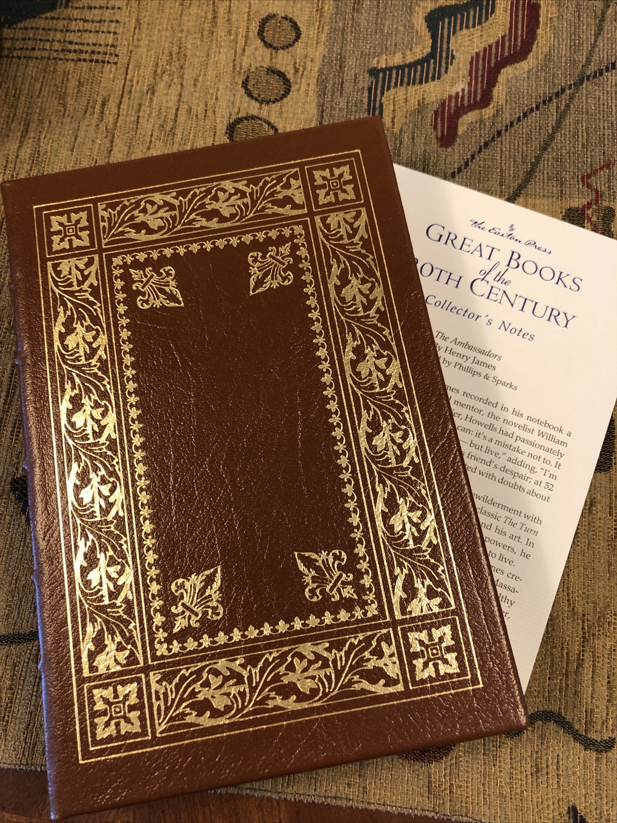 THE AMBASSADORS by Henry James Easton Press w/Collector's Notes LIKE NEW!