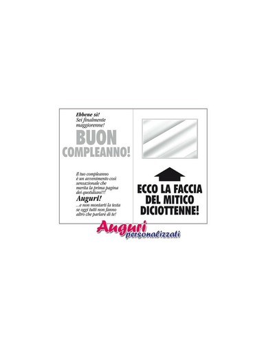 Biglietto compleanno auguri giornale 18 anni amico - Foto 2 di 2