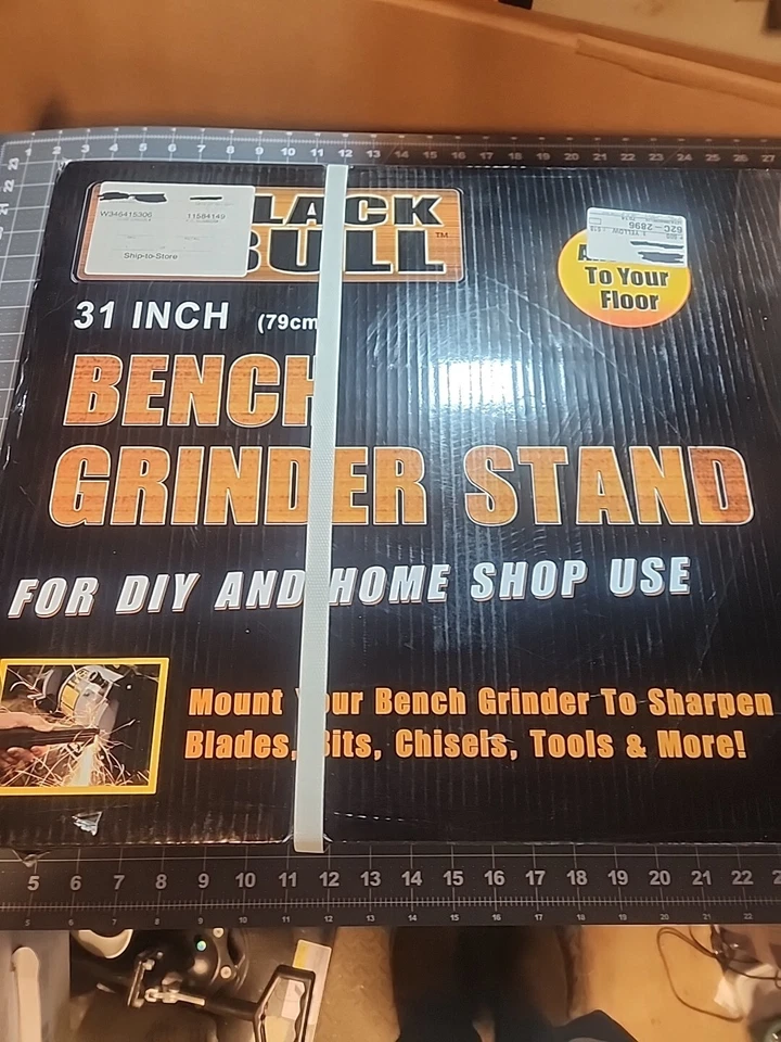 Soporte para amoladora de banco Black Bull 31 pulgadas Foto 4 de 4