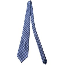 Club Room Men's Dress Shirt Tie Purple Plaid Pattern 100 Silk