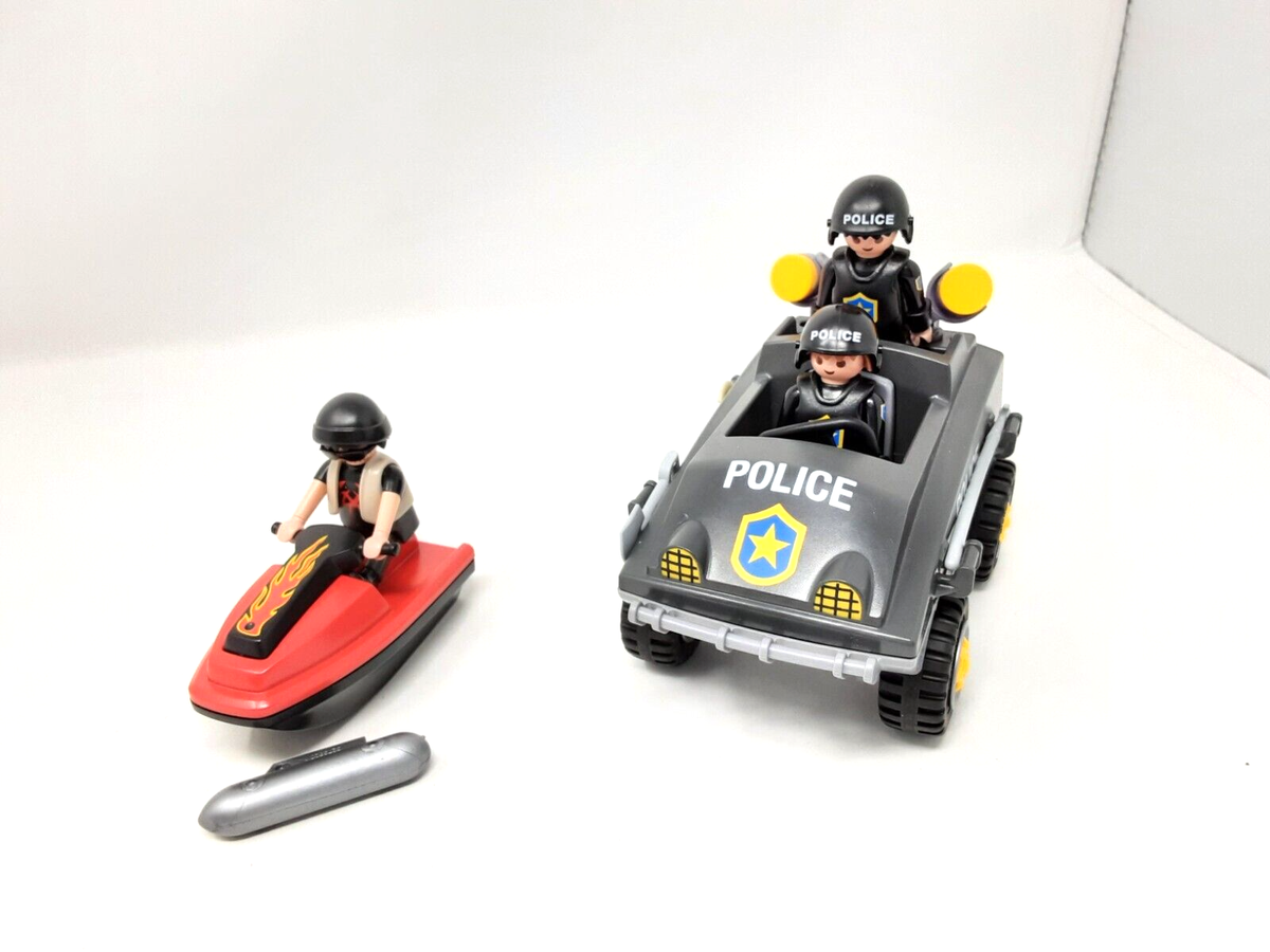 Playmobil 9043 Swat Vehicle Figures Jet Ski Robber