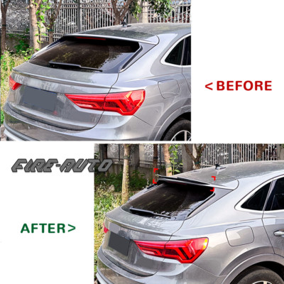 ABS Black Rear Window Roof Spoiler Lip Wing For Audi Q3 F3 Sportback 2020-2024 Q
