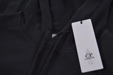 C.P. (CP) Company NWT Cotton Knit Hooded Sweatshirt Size 48 S in Solid Black