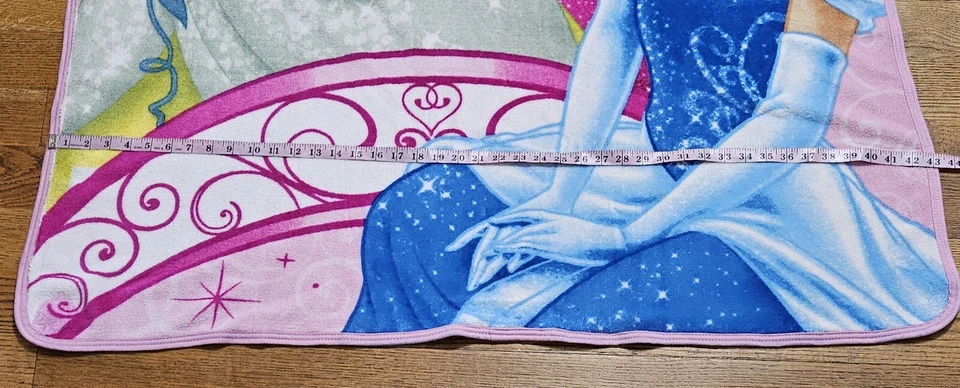 Disney Princess Pink Fleece Blanket Cinderella Tiana Aurora Arrive In Style NW - Image 3 of 4