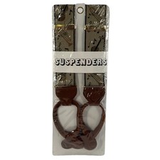 VTG 1980's Violin Trumpet Treble Clef Music Musician Button on Suspenders New