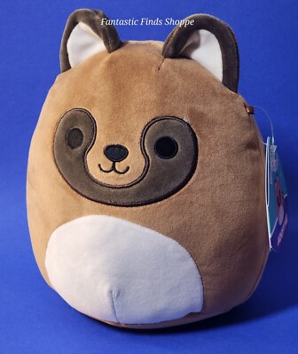 Squishmallows Adopt Me! Roblox Tanuki the Brown Raccoon 8'' NWT