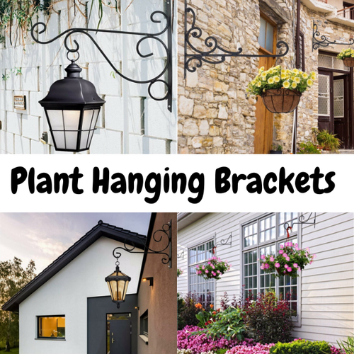 2xHEAVY DUTY WALL DECOR METAL GARDEN PLANT HANGER HOOK HANGING BASKET BRACKETS eBay