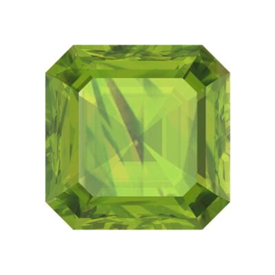 to ct Square emerald Natural Green Peridot August Birthstone