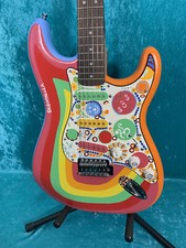 Rocky Fender Squier stratocaster standard Strat Vintage Des chitarra dipinta a mano