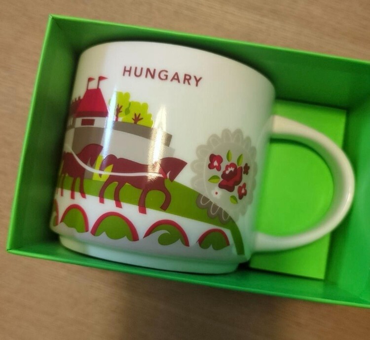スターバックス　デミタスカップ　You are Here ハンガリー Hungary Starbucks coffee Cup Mug 14oz You Are Here Collection YAH