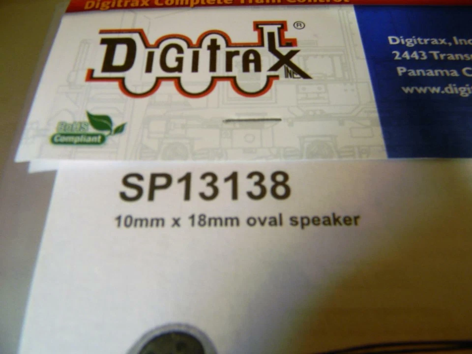 Digitrax SP13138 All Scales 10mm x 18mm Oval Speaker 8 Ohms - Image 3 of 4