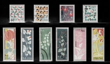 Japan 2022 Greetings Flowers in Daily Life 84Y Complete Used Set Sc# 4571 a-j