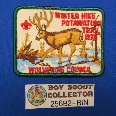 Boy Scout 1978 Wolverine Council Winter Hike Potawatomi Trail Patch 256B2-BIN