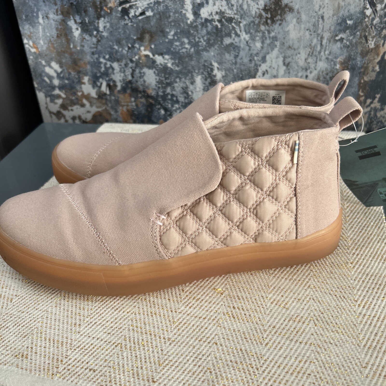 New Toms Sneakers Women Pink Size 7 image 3