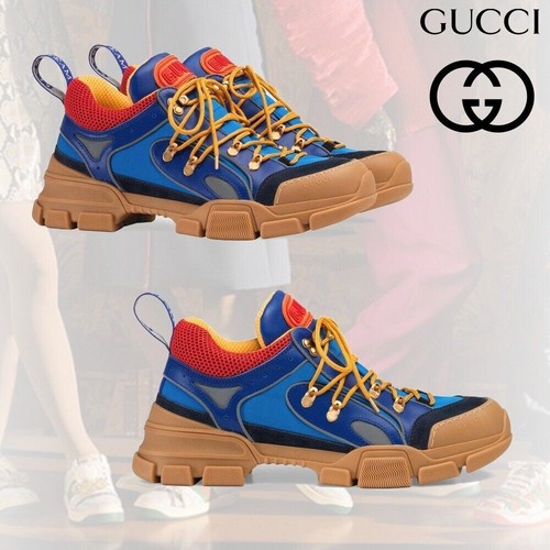 Gucci FlashTrek Sneakers Boots Sega 543149 Blue 26033E Hiking Shoes Cool UK 8.5 - Picture 7 of 7
