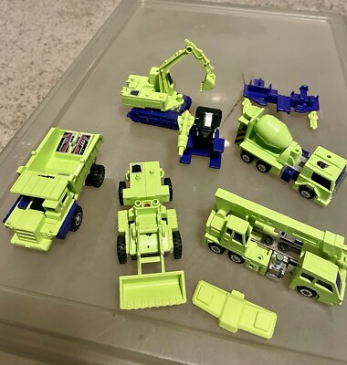 Transformers G1 Constructicons Lot Of 5 Devastator Vintage Hasbro 1984