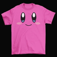 Kirby Face T-Shirt Unisex Adult Sizes Crystal Shards Mario Nintendo Game New