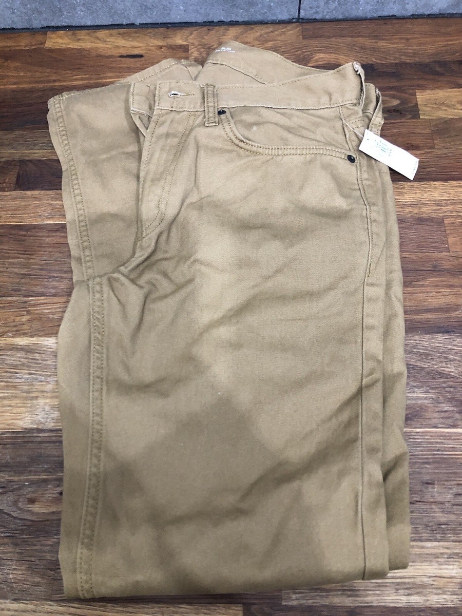 Brand New Old Navy Men 30x30 Athletic Slim Fit Chino Pants in Beige