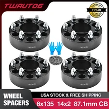 4PCS 2 inch 6x135 Hubcentric Wheel Spacers 14x2 For Ford F150 F-150 2004-2014