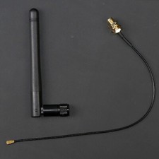 Wi-Fi Dual-Band 2dBi Panel Mount Whip Antenna w/RP-SMA to U.FL 190mm Coax