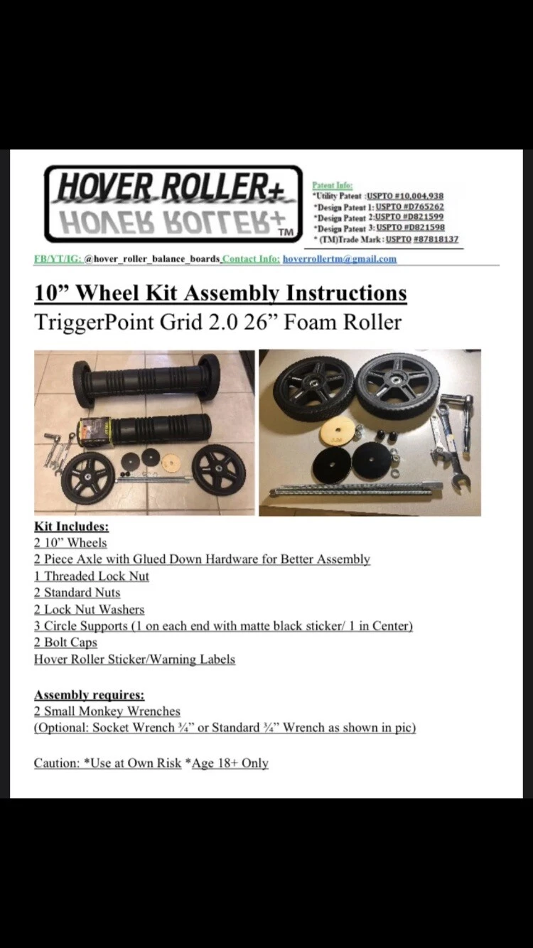 ⭐️Assembly Instructions /Wheel Patented Adapter Kit / TriggerPoint Roller