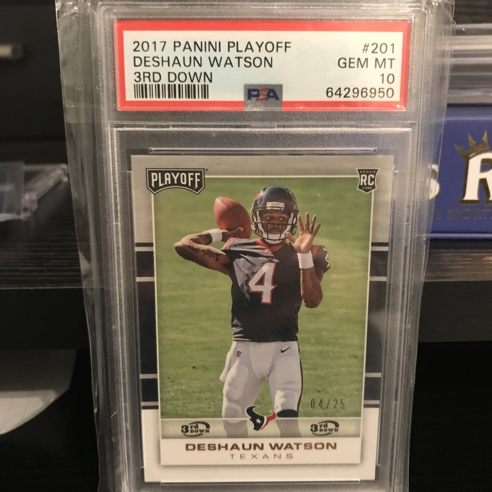Deshaun Watson Panini Playoff #201 3rd Down