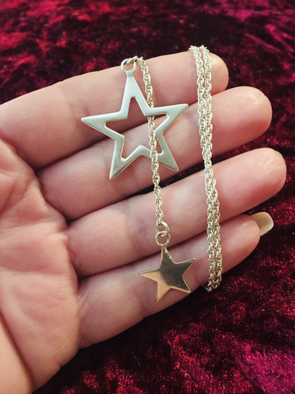 ⭐️⭐️Sterling Silver 925 Double Star Toggle Style … - image 2