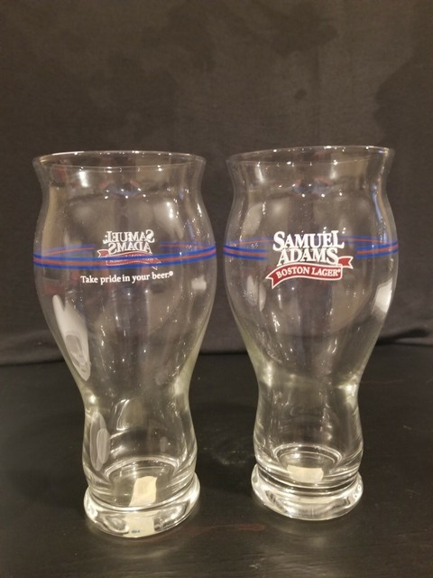 Samuel Adams Boston Lager Beer Glasses 22oz Big Glass For Sale Online Ebay