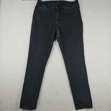 NYDJ Womens Sz 14 Stretch Black Tapered Leg Jeans Cut  56248E Style  TM28D31T